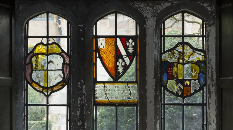 Stained glass at Baddesley Clinton, Warwickshire